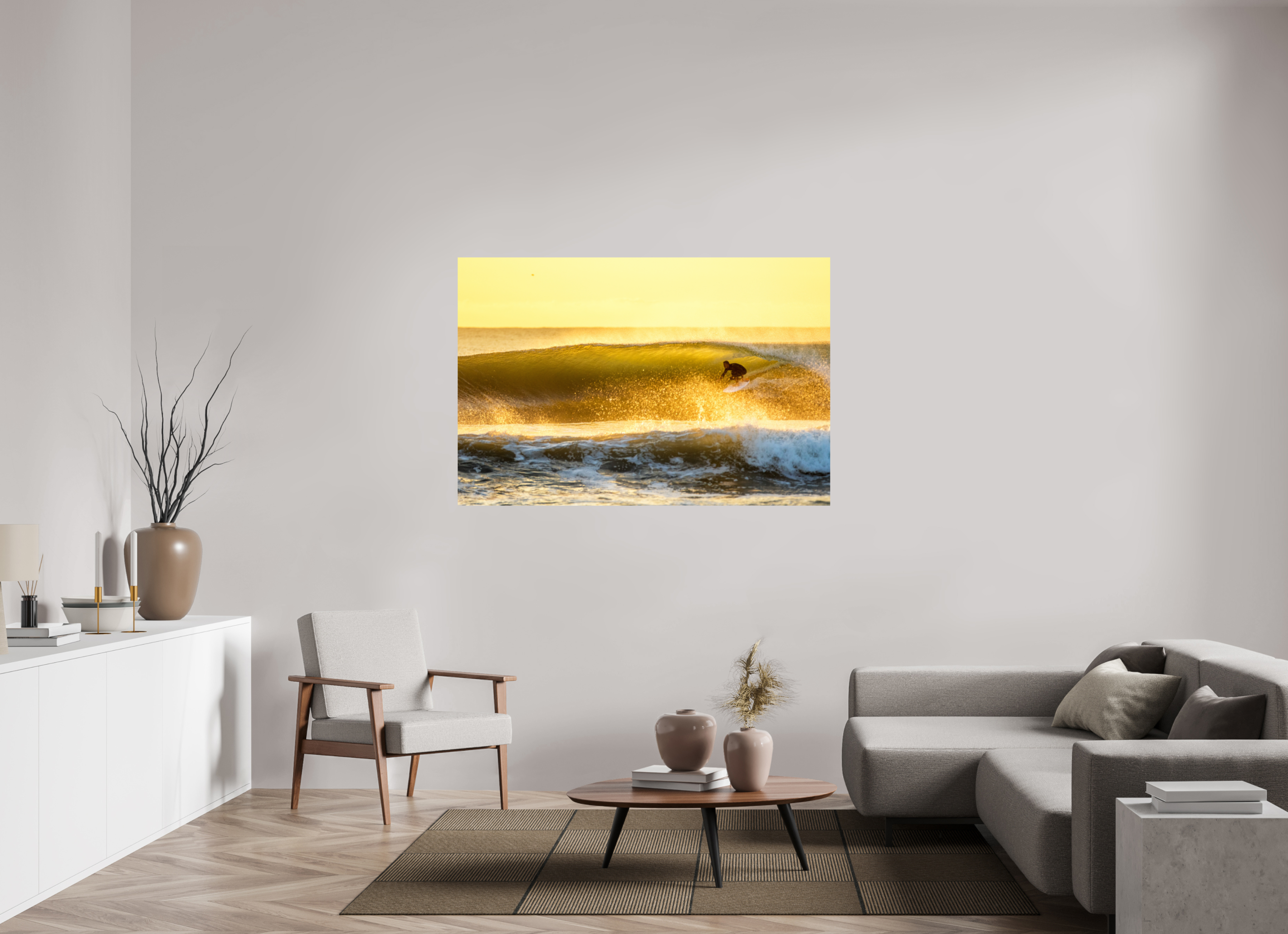 60 x 40″, Metallic Photo Print On Fuji Crystal Pearl Golden Rights Breakwater