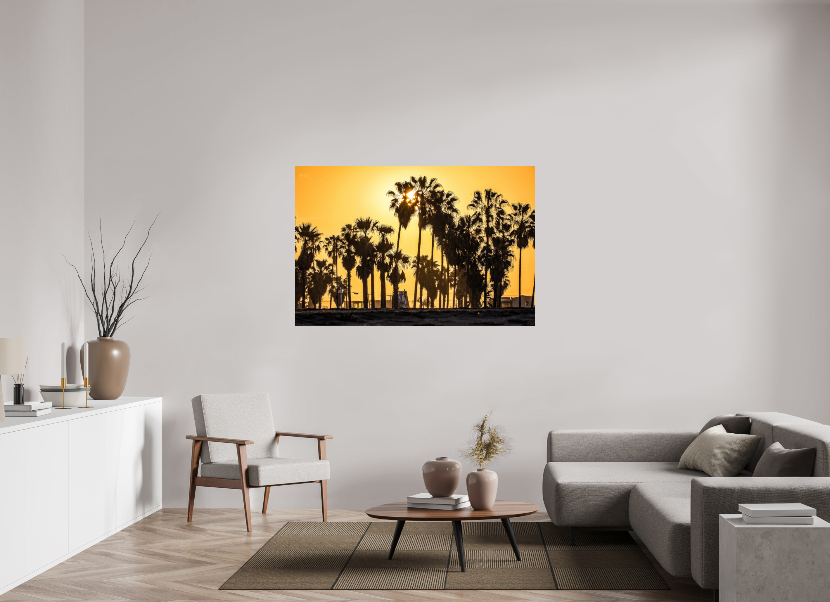60 x 40″, Metallic Photo Print On Fuji Crystal Pearl Yellow Sunset in Venice