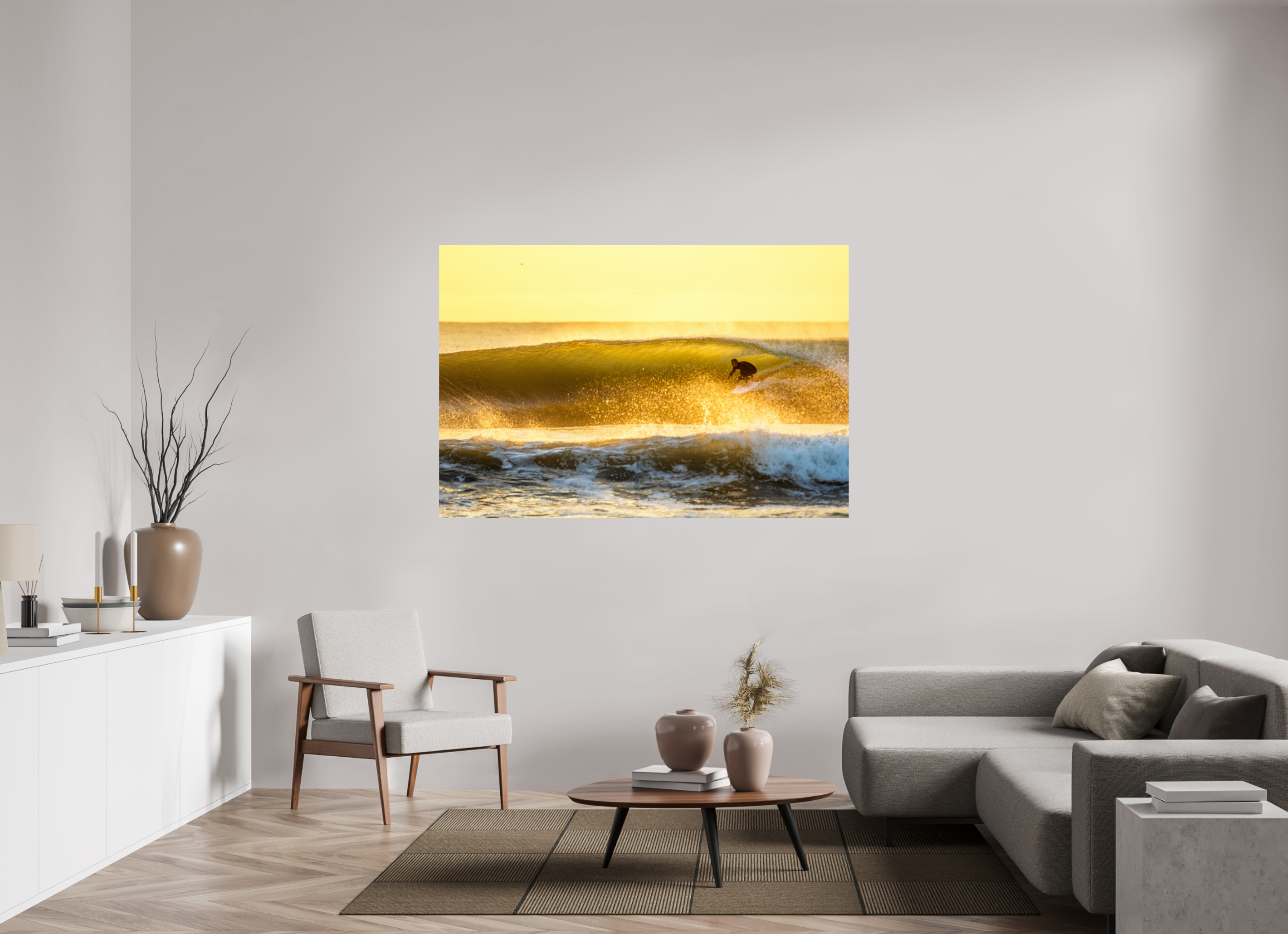 66 x 44″, Metallic Photo Print On Fuji Crystal Pearl Golden Rights Breakwater