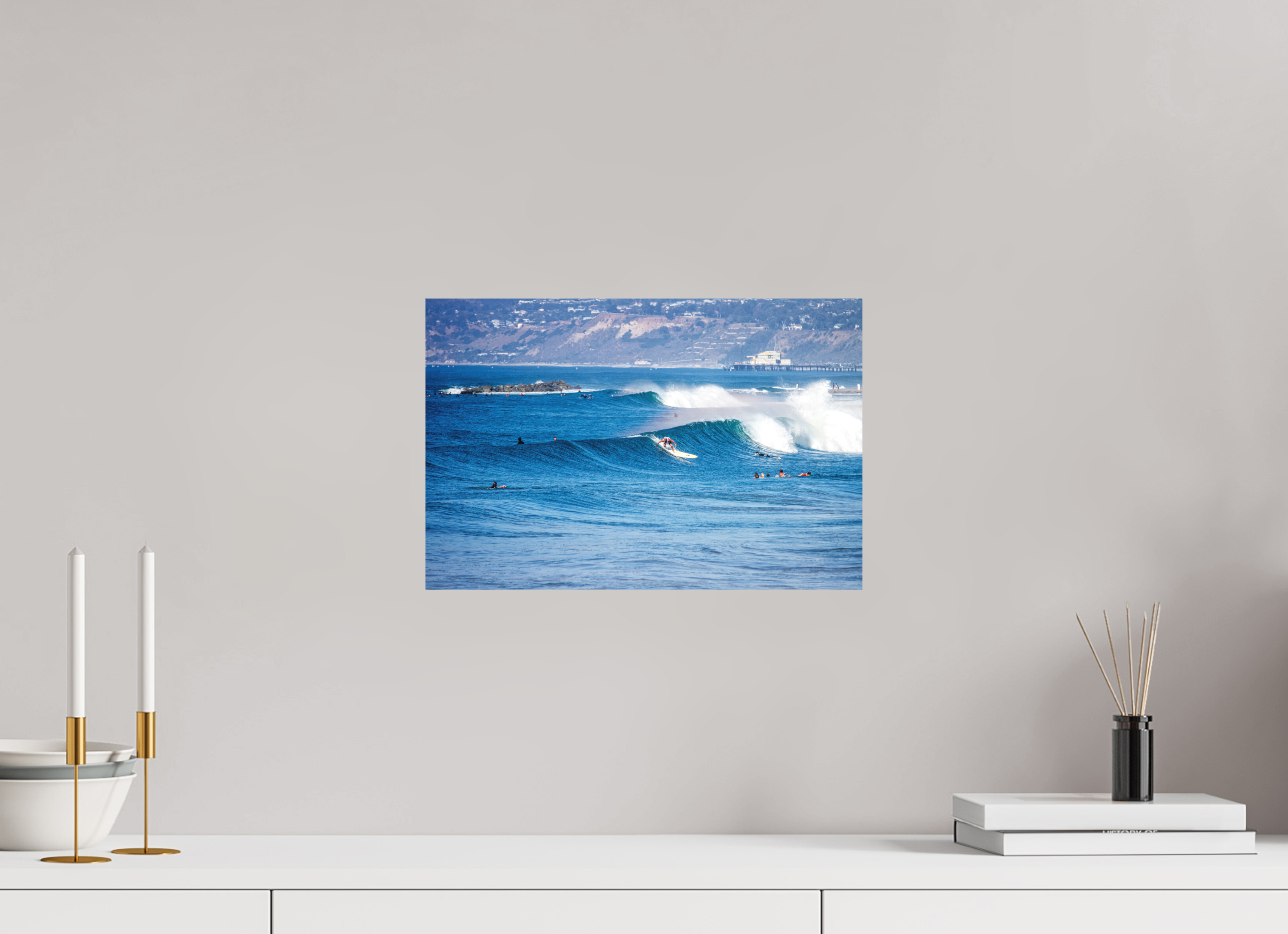 15 x 10″, Aluminum Dibond Venice Breakwater from Pier View