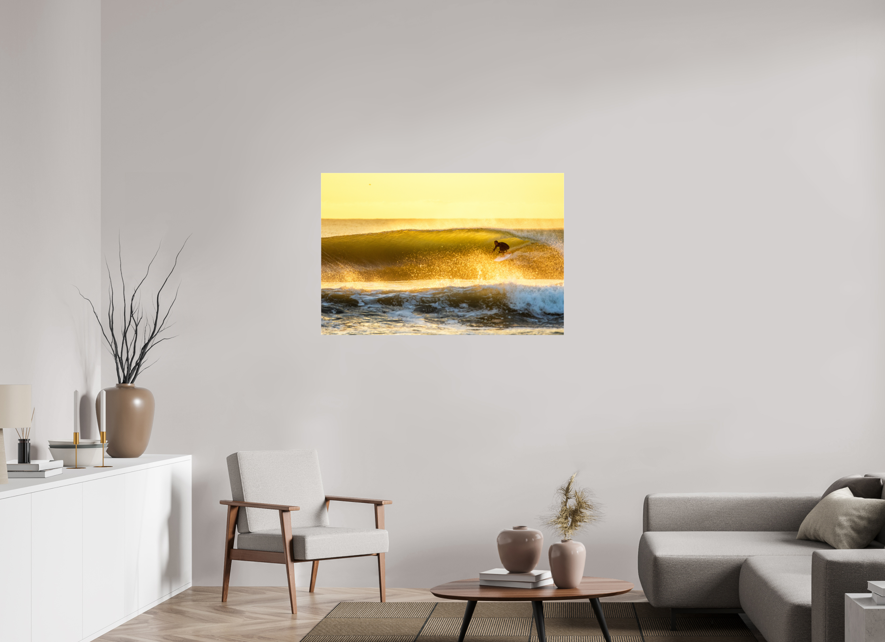 45 x 30″, Photo Print Under Acrylic Glass Golden Rights Breakwater
