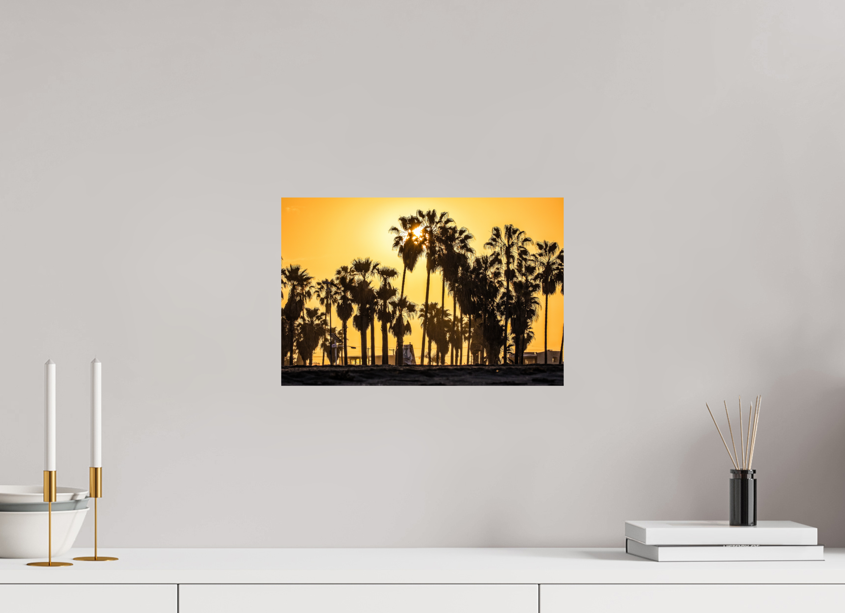 15 x 10″, Metallic Photo Print On Fuji Crystal Pearl Yellow Sunset in Venice