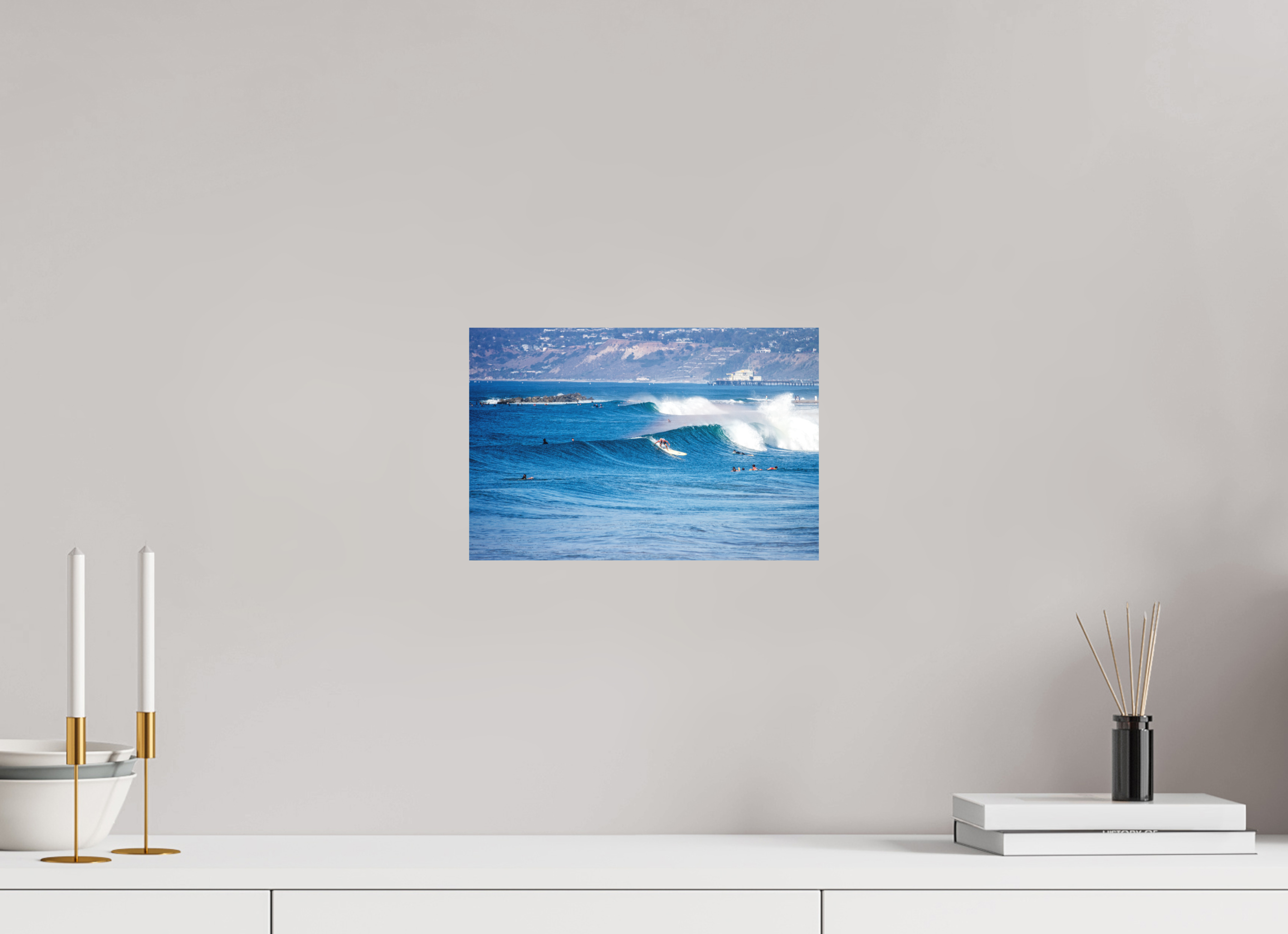 12 x 8″, Aluminum Dibond Venice Breakwater from Pier View