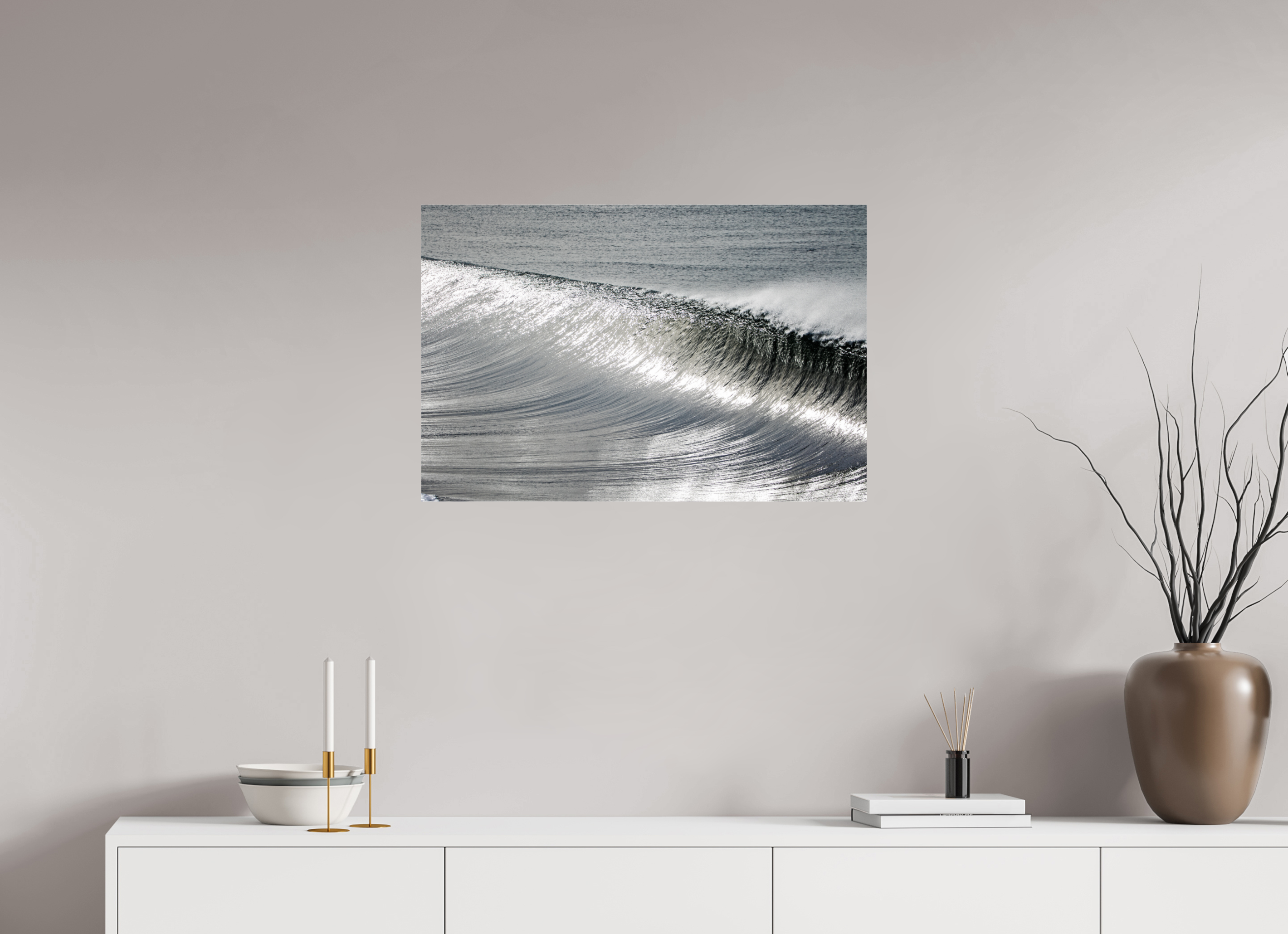 30 x 20″, Photo Print Under Acrylic Glass Silver Vibes