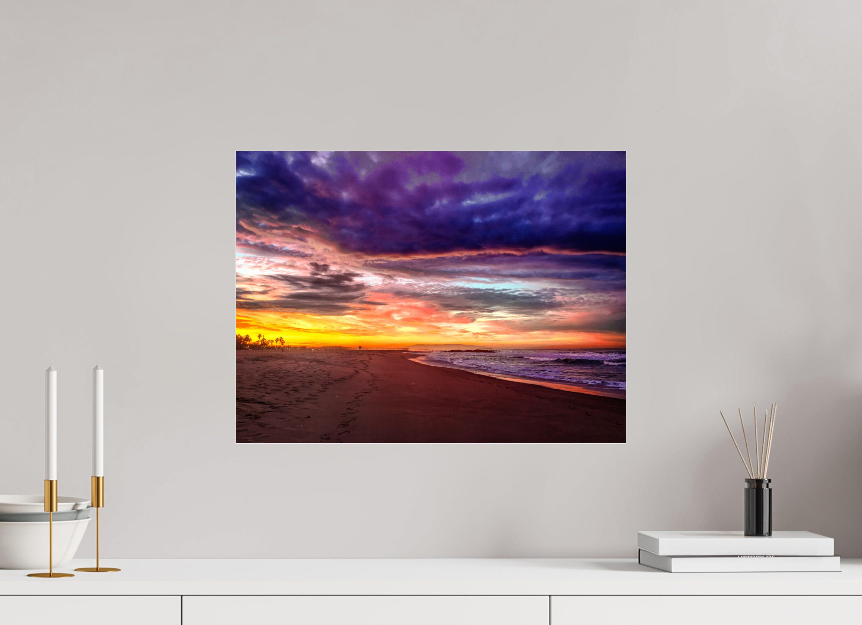 20 x 15″, Photo Print Under Acrylic Glass Purple Morning Sunrise