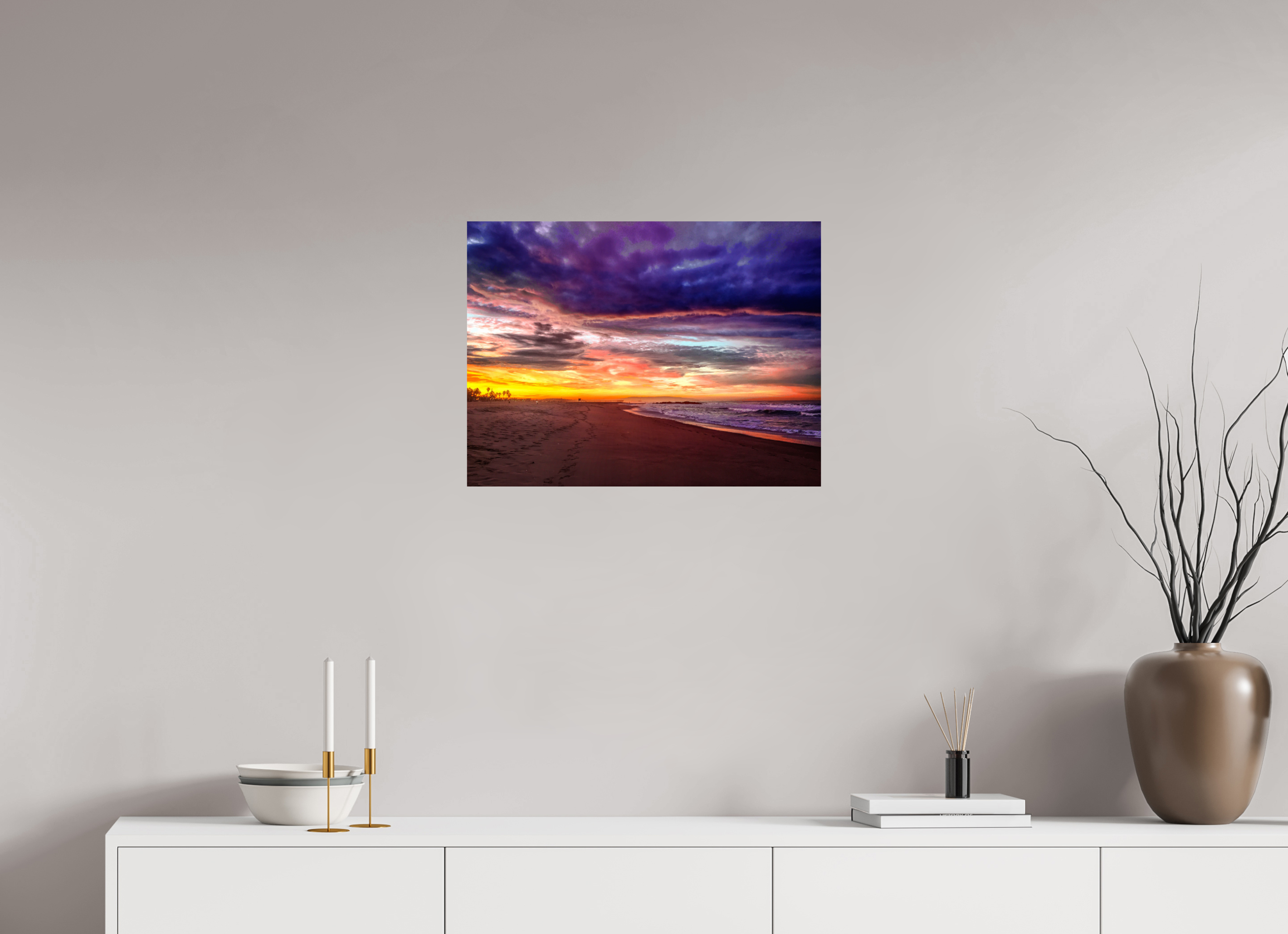 24 x 18″, Metallic Photo Print On Fuji Crystal Pearl Purple Morning Sunrise