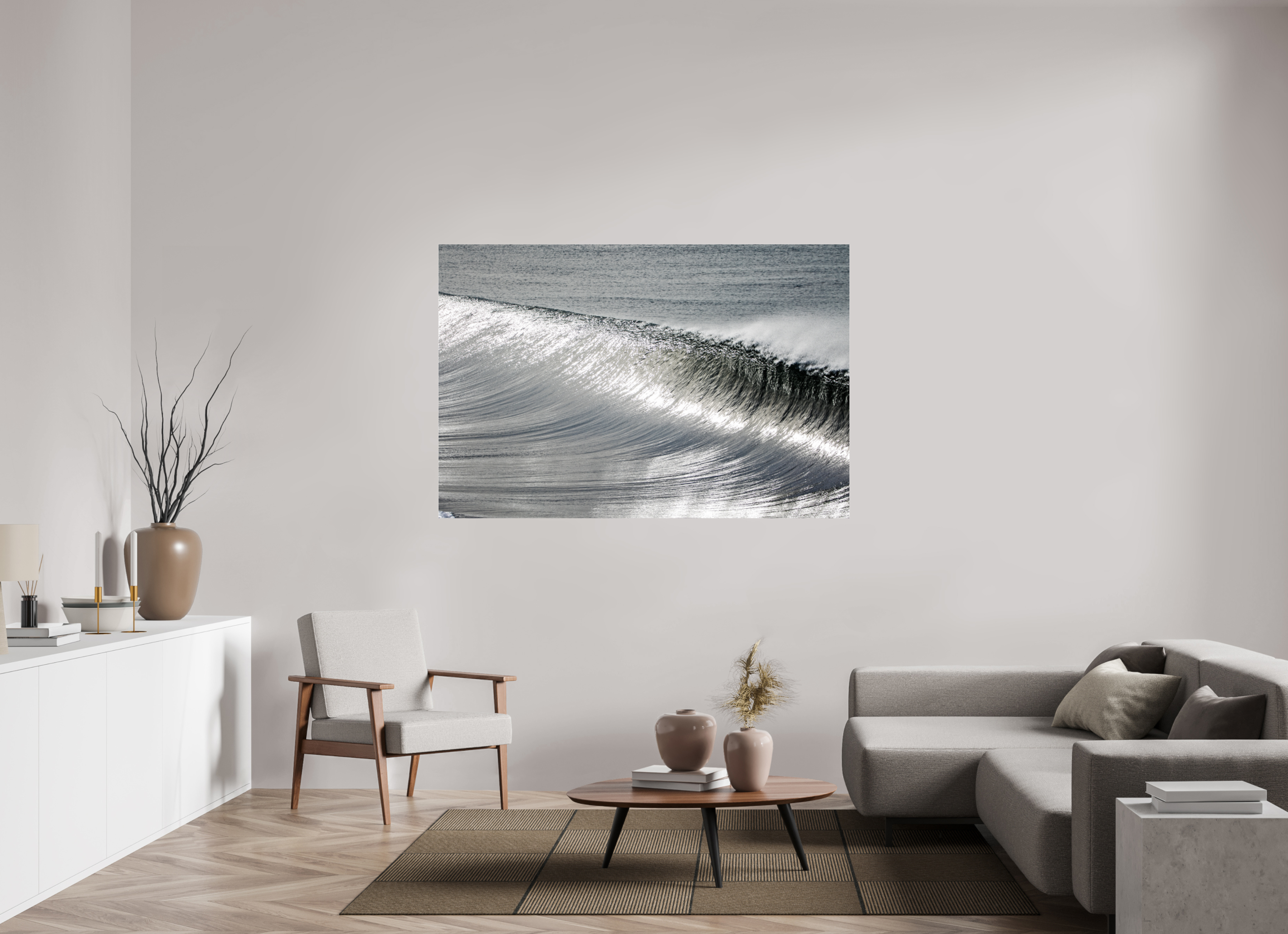 66 x 44″, Photo Print Under Acrylic Glass Silver Vibes