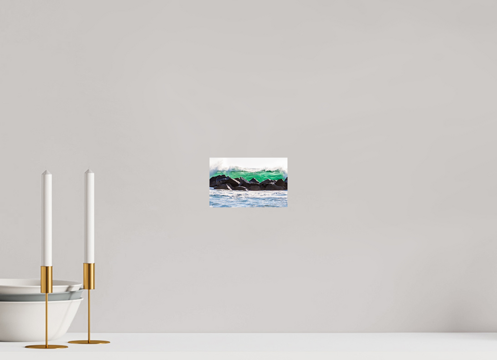 6.3 x 4″, Metallic Photo Print On Fuji Crystal Pearl Breakwater Wave Crashing