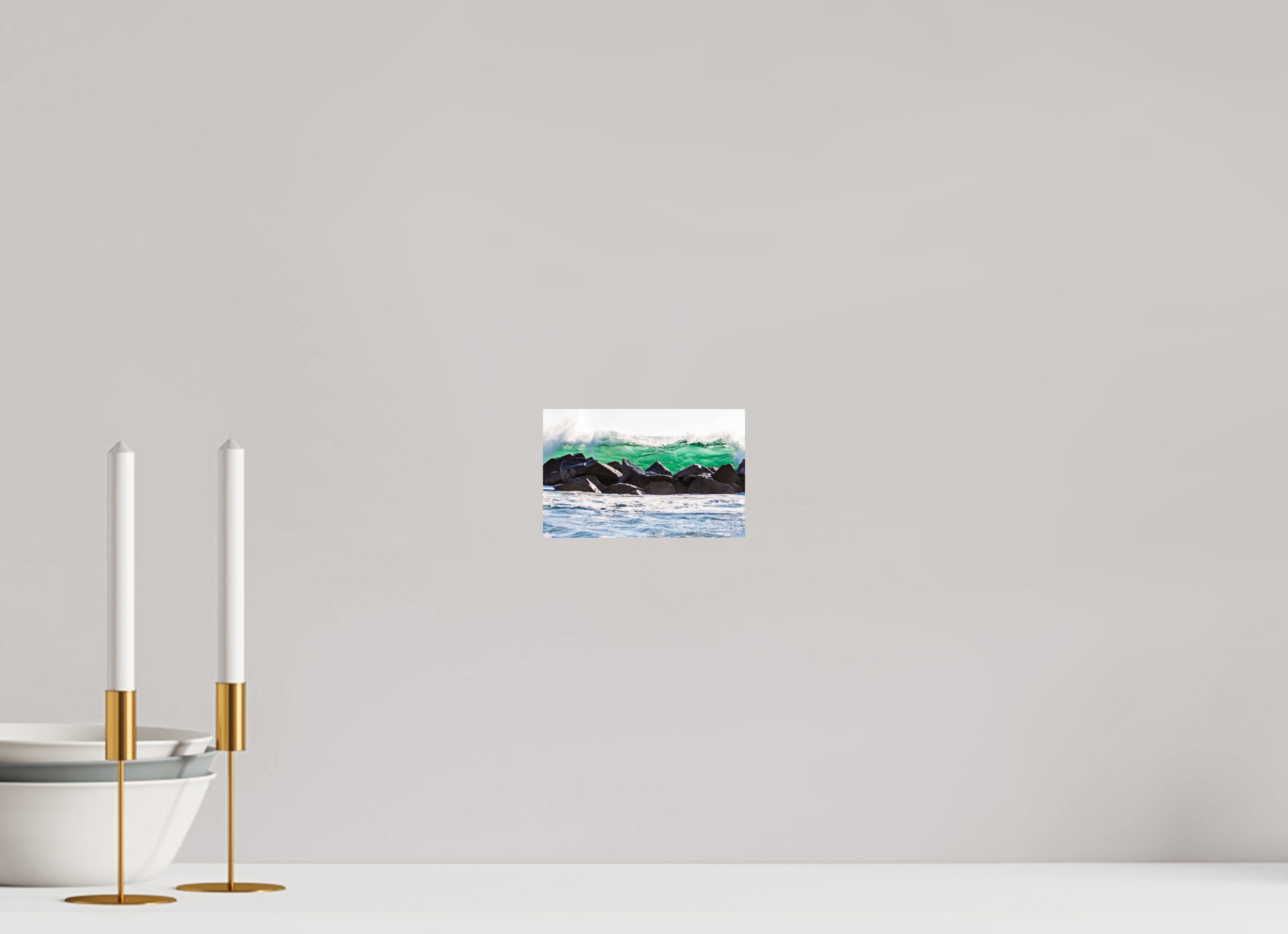 6.3 x 4″, Metallic Photo Print On Fuji Crystal Pearl Breakwater Wave Crashing