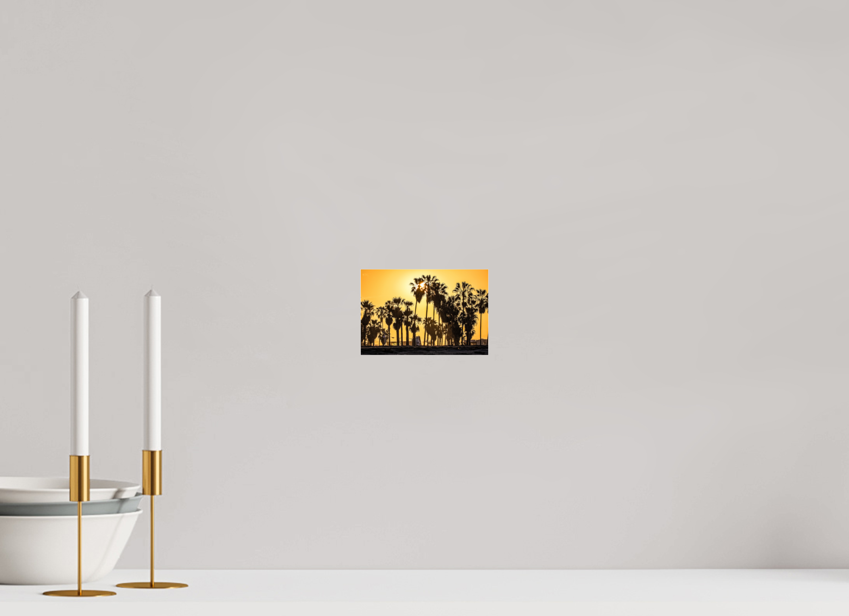 6 x 4″, Photo Print Under Acrylic Glass Yellow Sunset in Venice