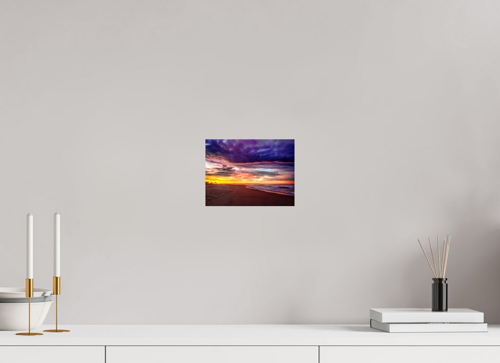 8 x 6″, Metallic Photo Print On Fuji Crystal Pearl Purple Morning Sunrise