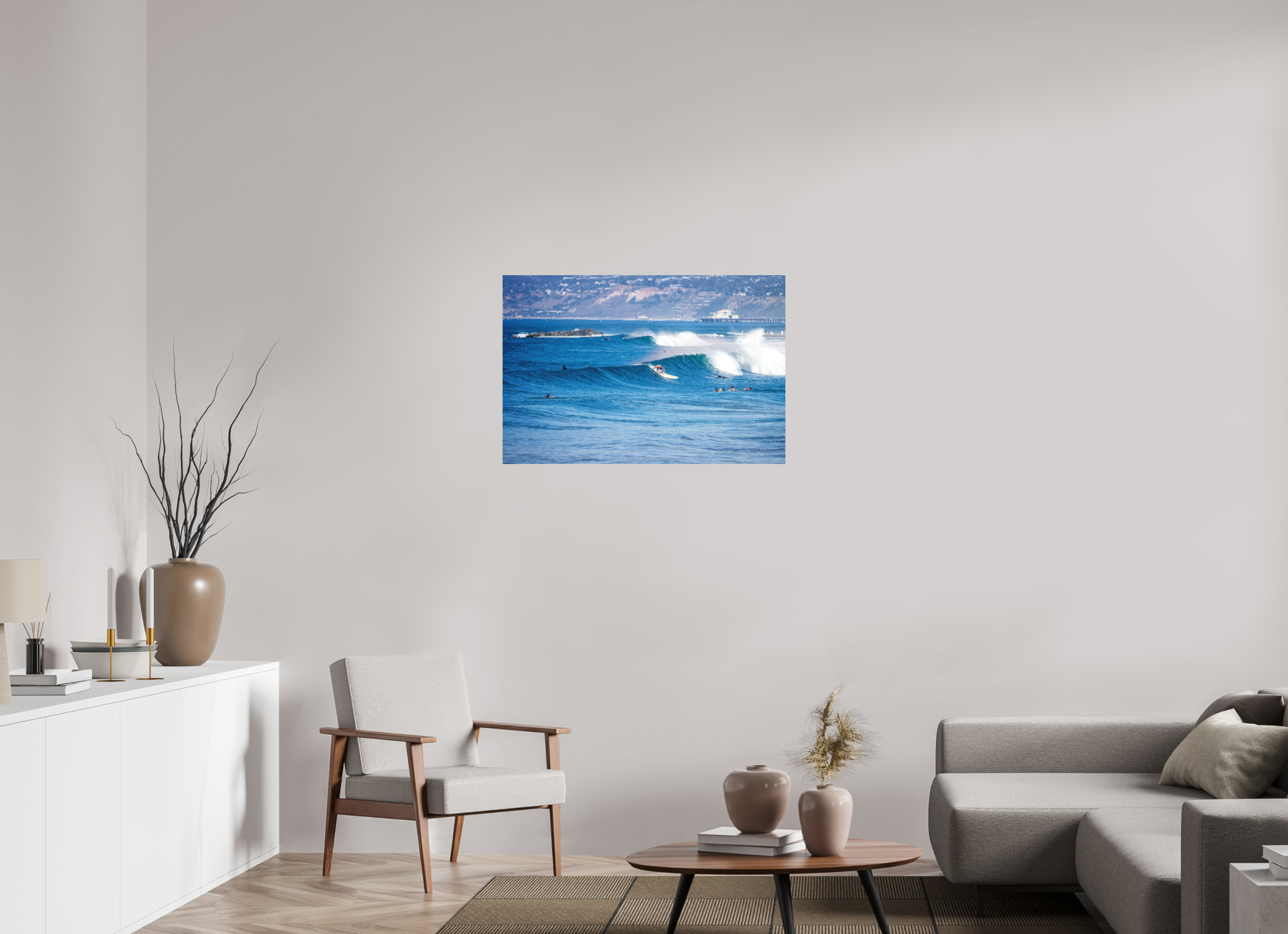 36 x 24″, Aluminum Dibond Venice Breakwater from Pier View