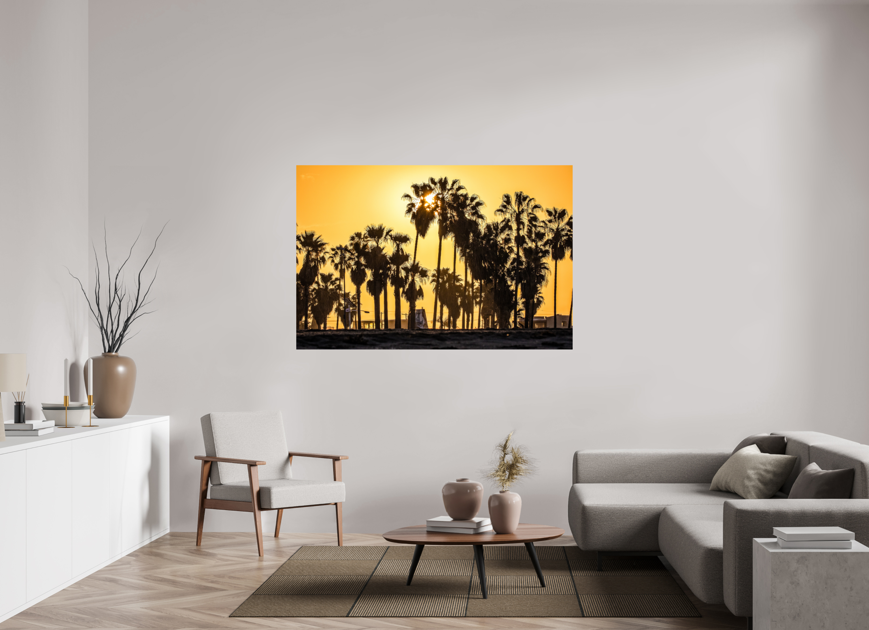 66 x 44″, Metallic Photo Print On Fuji Crystal Pearl Yellow Sunset in Venice