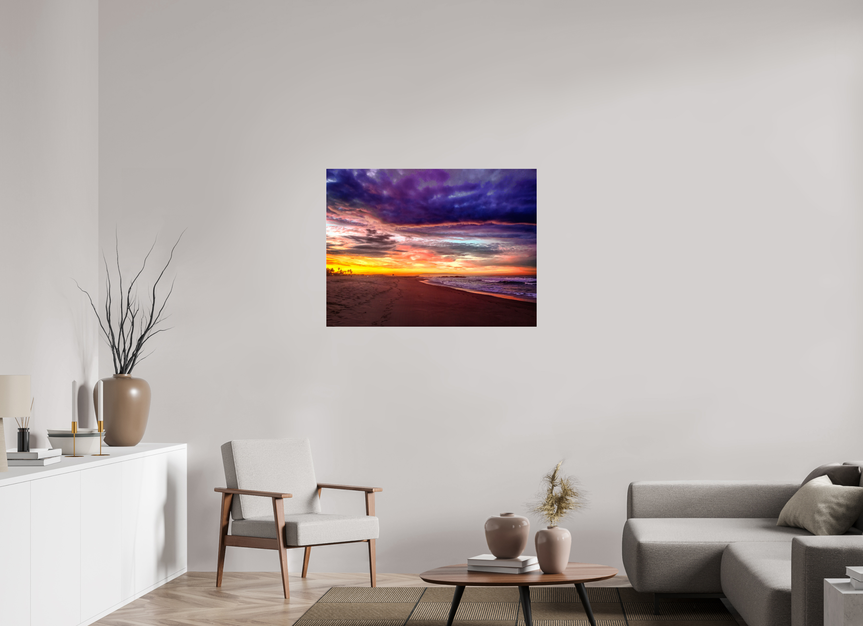 40 x 30″, Photo Print Under Acrylic Glass Purple Morning Sunrise