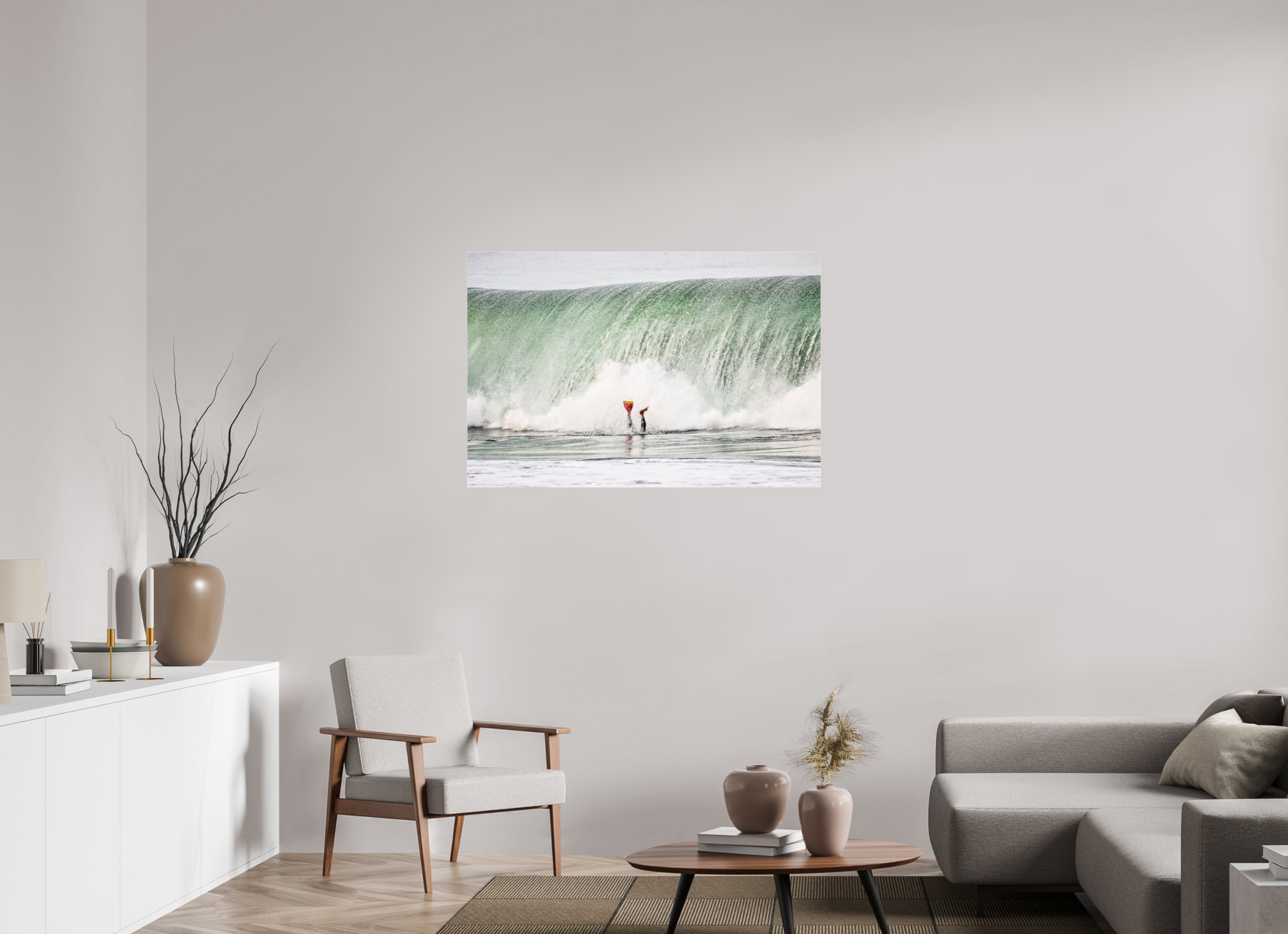 45 x 30″, Photo Print Under Acrylic Glass Fins UP!