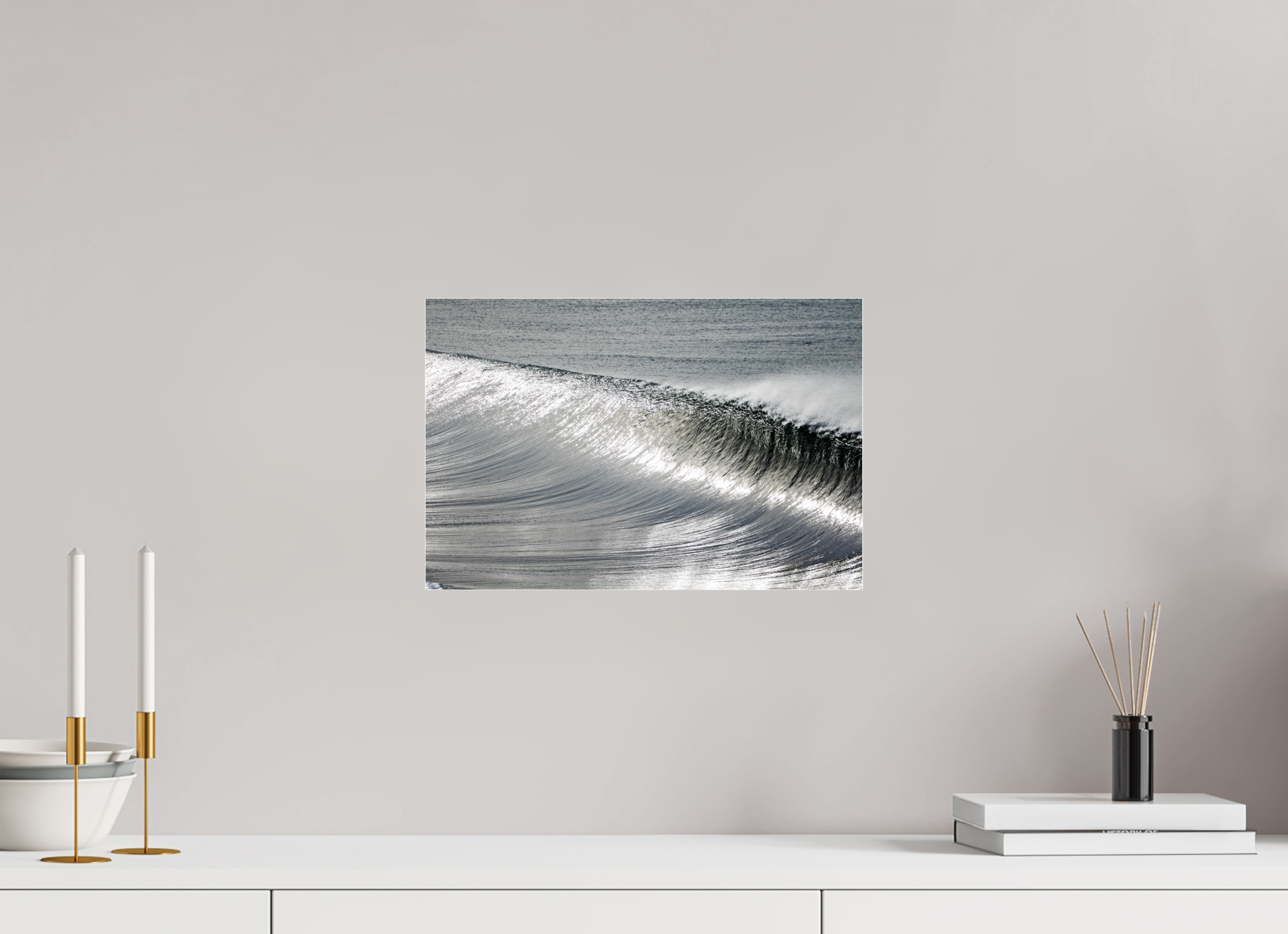 15 x 10″, Photo Print Under Acrylic Glass Silver Vibes