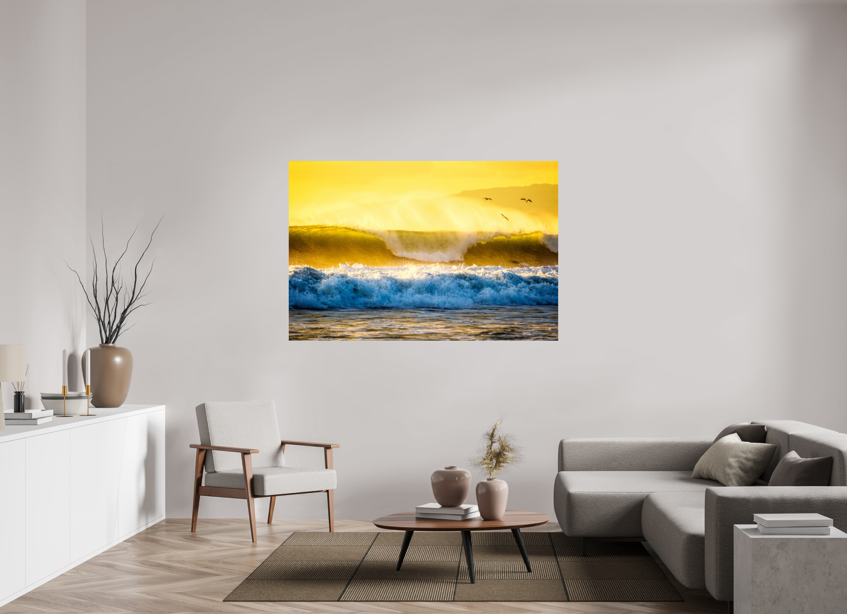 66 x 44″, Metallic Photo Print On Fuji Crystal Pearl Golden Storm Venice