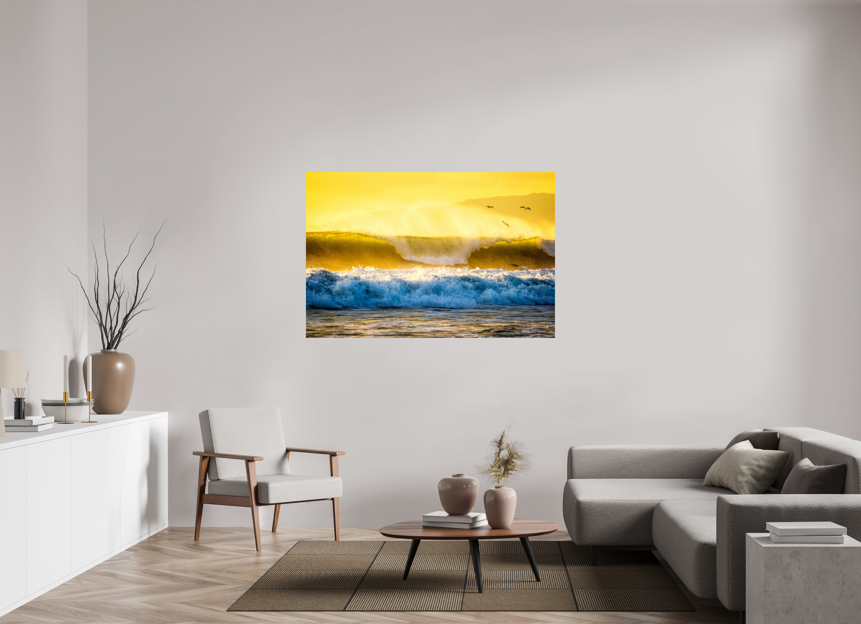 60 x 40″, Metallic Photo Print On Fuji Crystal Pearl Golden Storm Venice