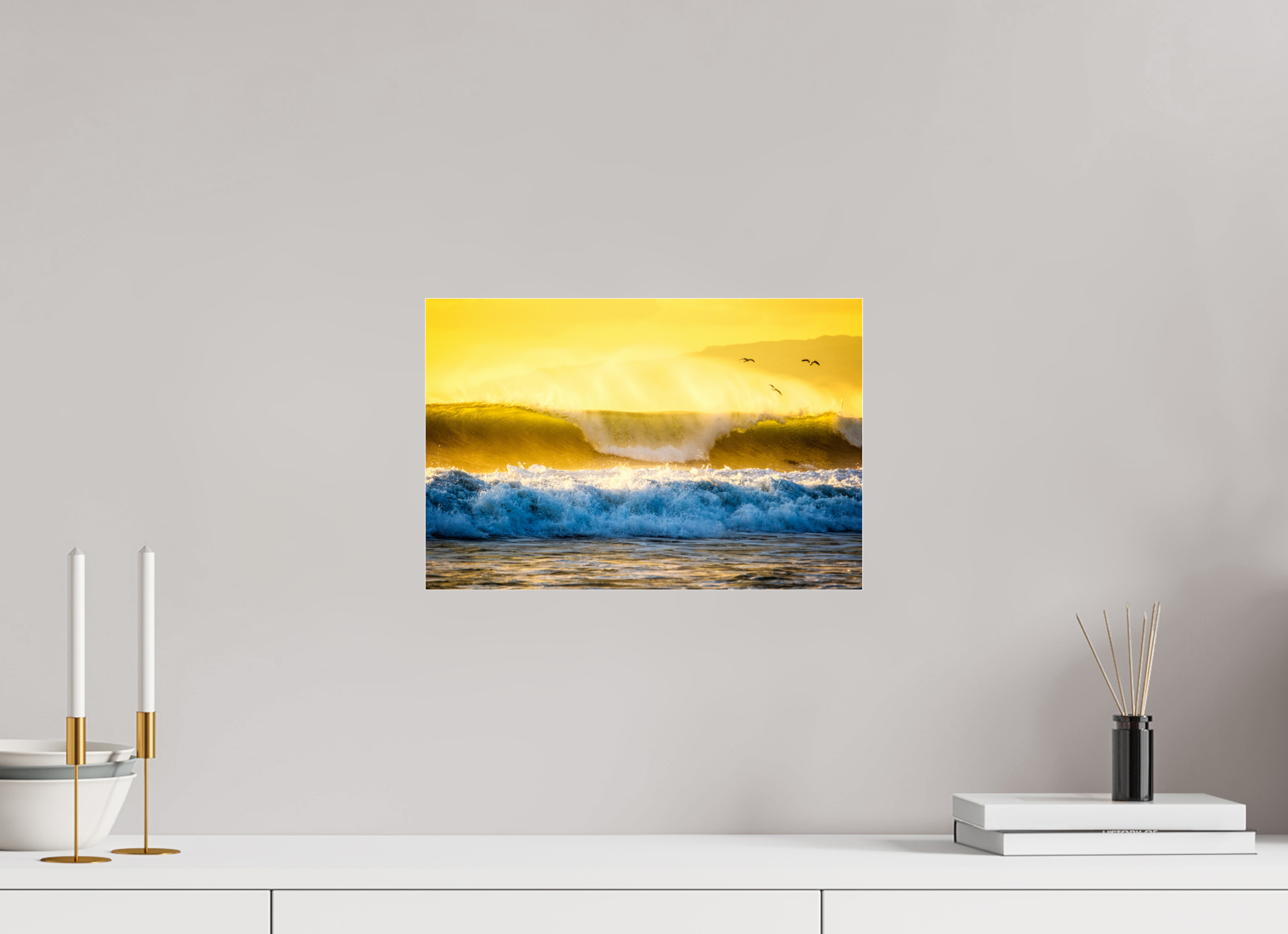 15 x 10″, Photo Print Under Acrylic Glass Golden Storm Venice