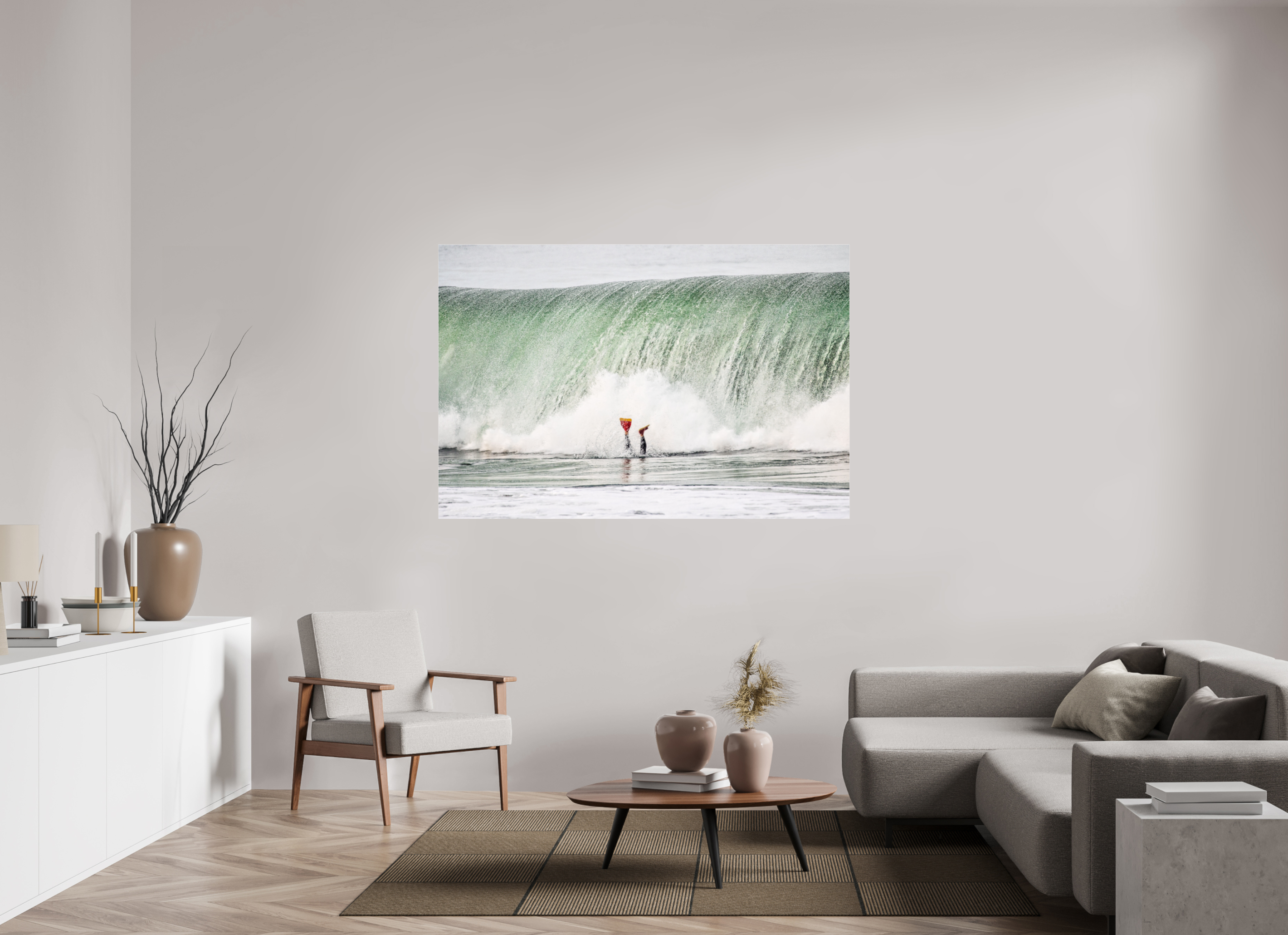 66 x 44″, Photo Print Under Acrylic Glass Fins UP!