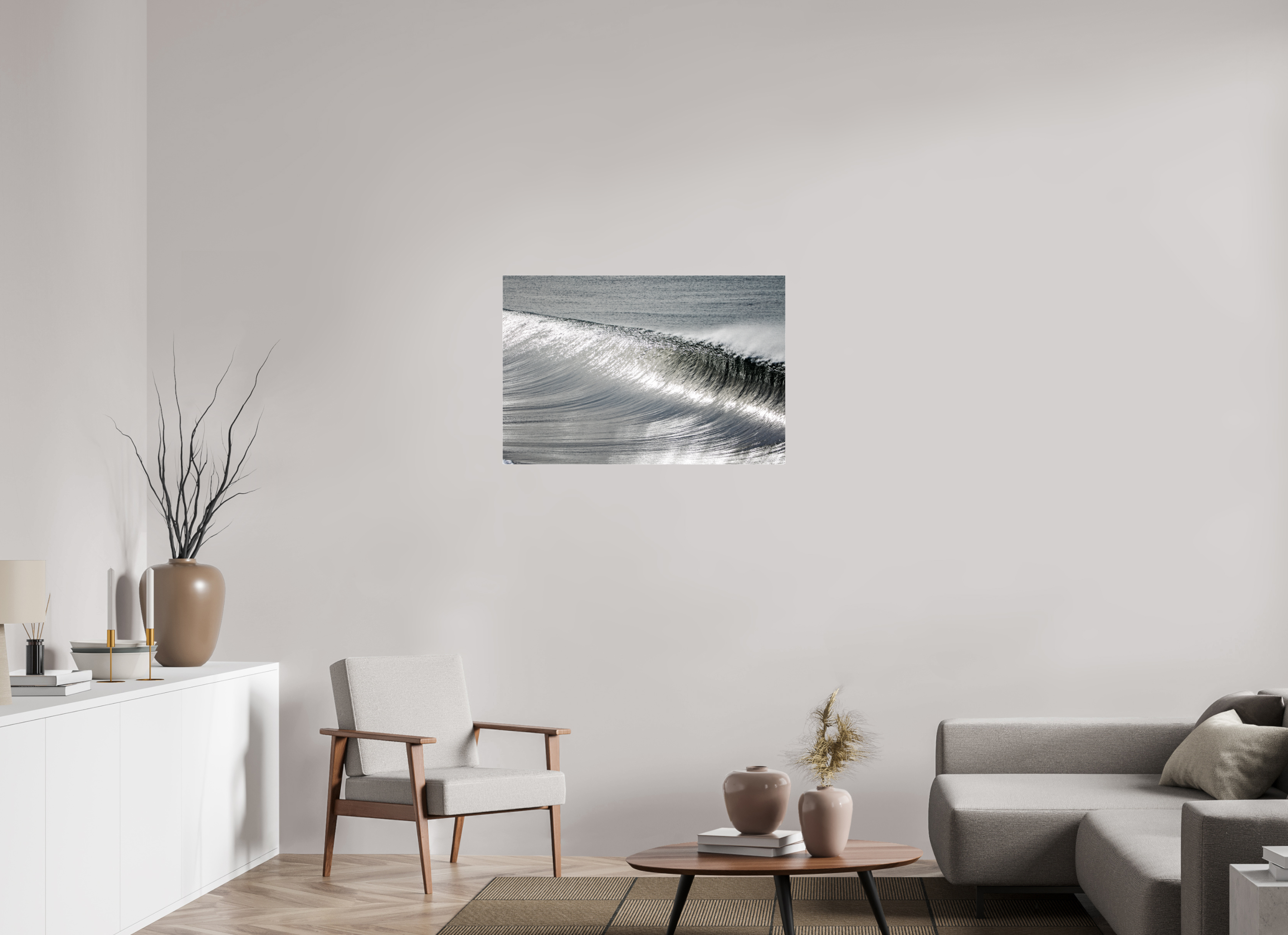 36 x 24″, Photo Print Under Acrylic Glass Silver Vibes
