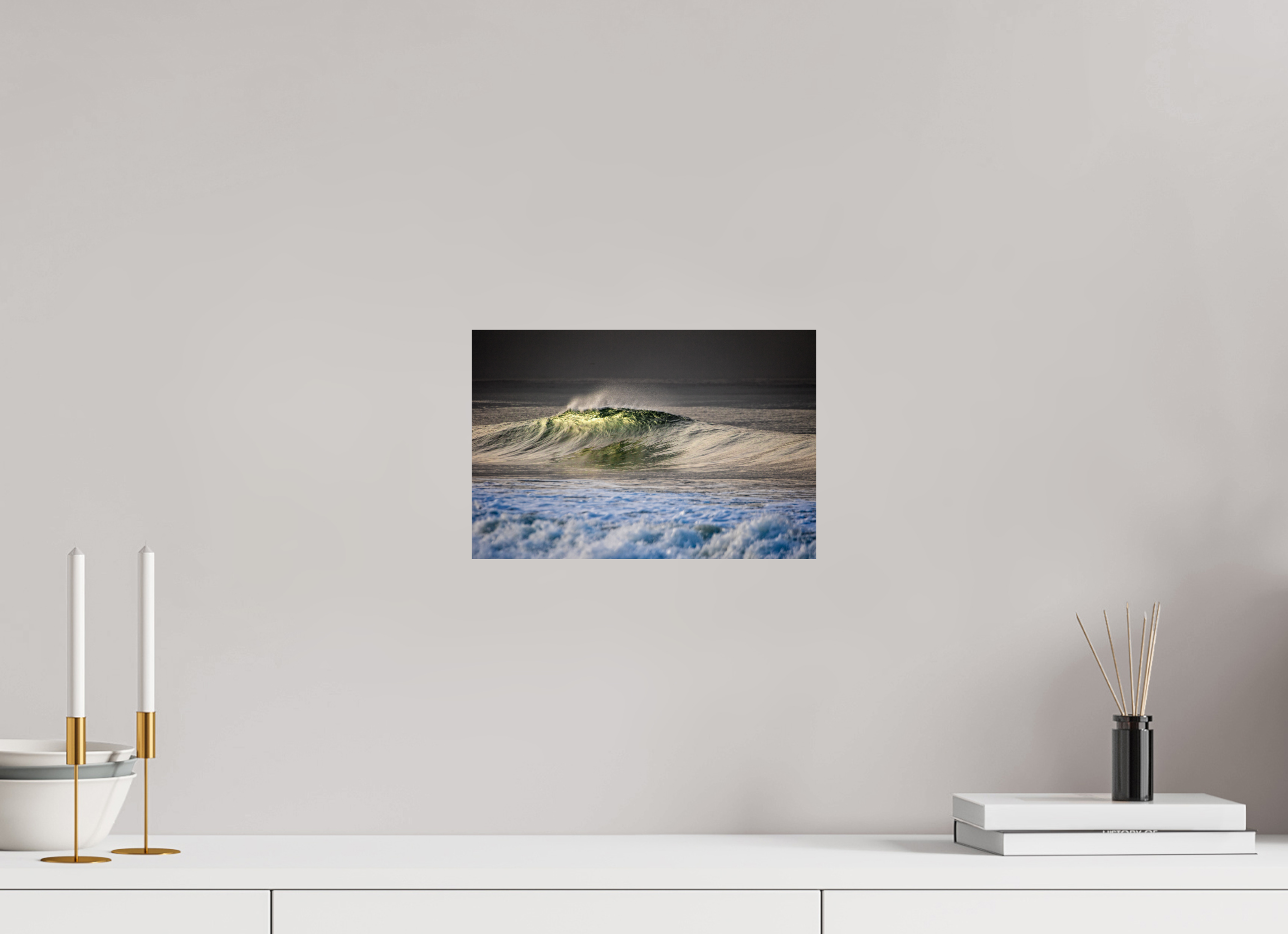 12 x 8″, Metallic Photo Print On Fuji Crystal Pearl Silver Wave -Venice Beach-