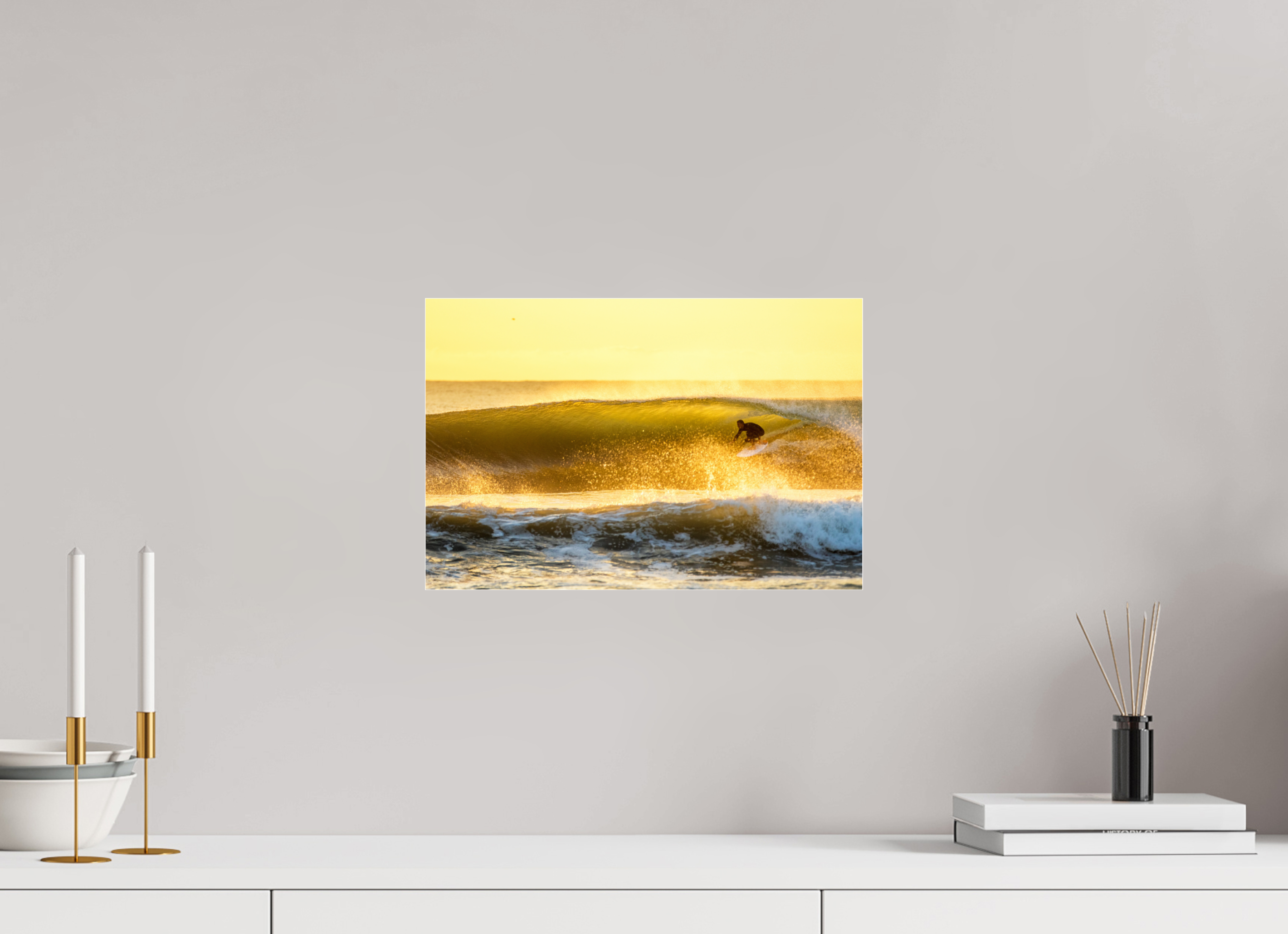 15 x 10″, Photo Print Under Acrylic Glass Golden Rights Breakwater