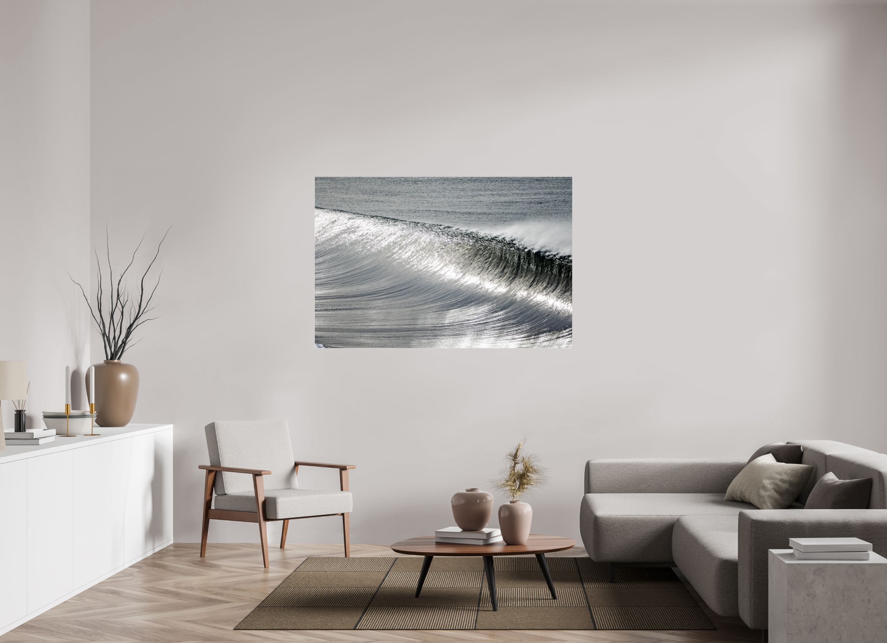 60 x 40″, Photo Print Under Acrylic Glass Silver Vibes