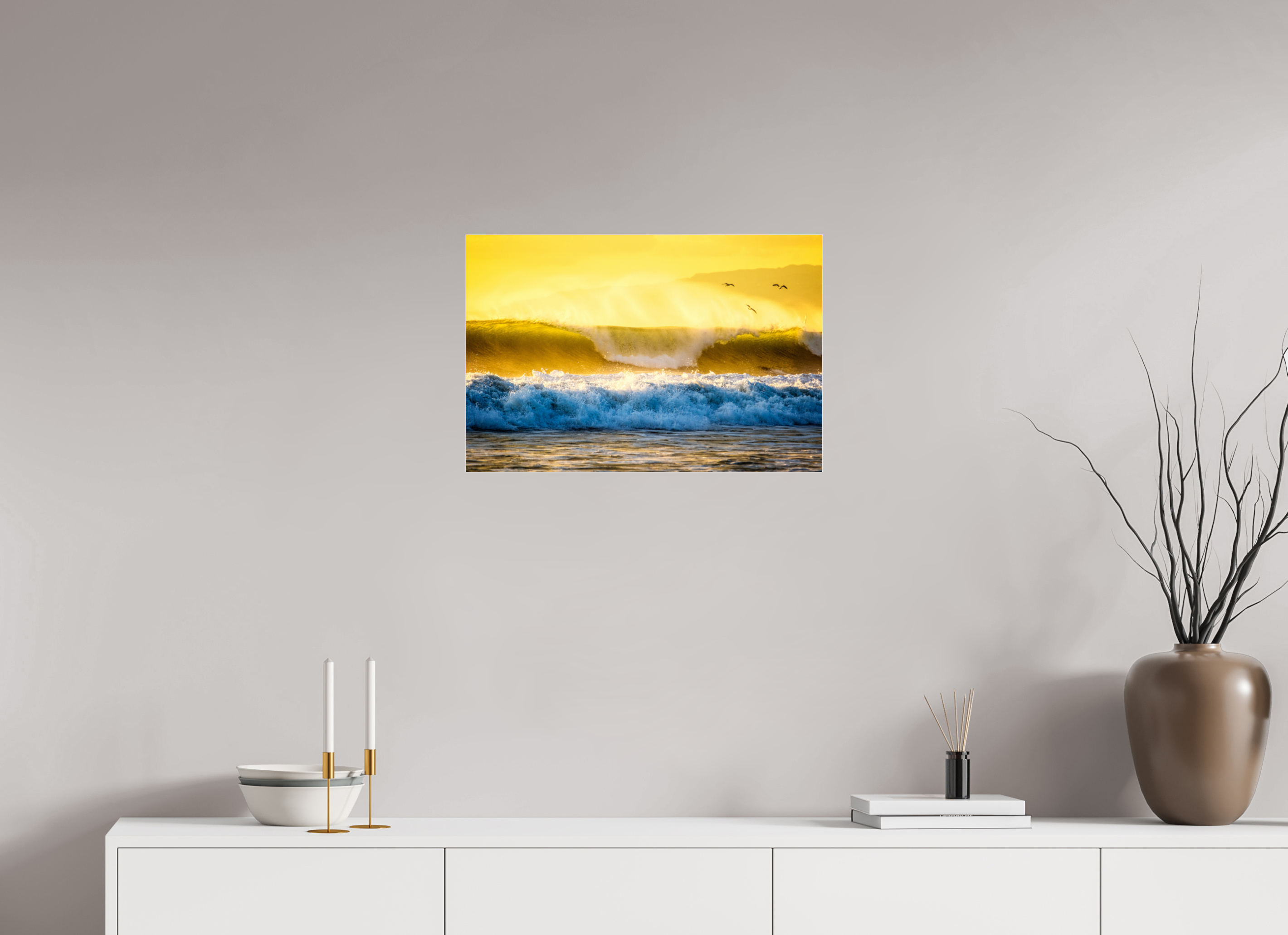 24 x 16″, Photo Print Under Acrylic Glass Golden Storm Venice