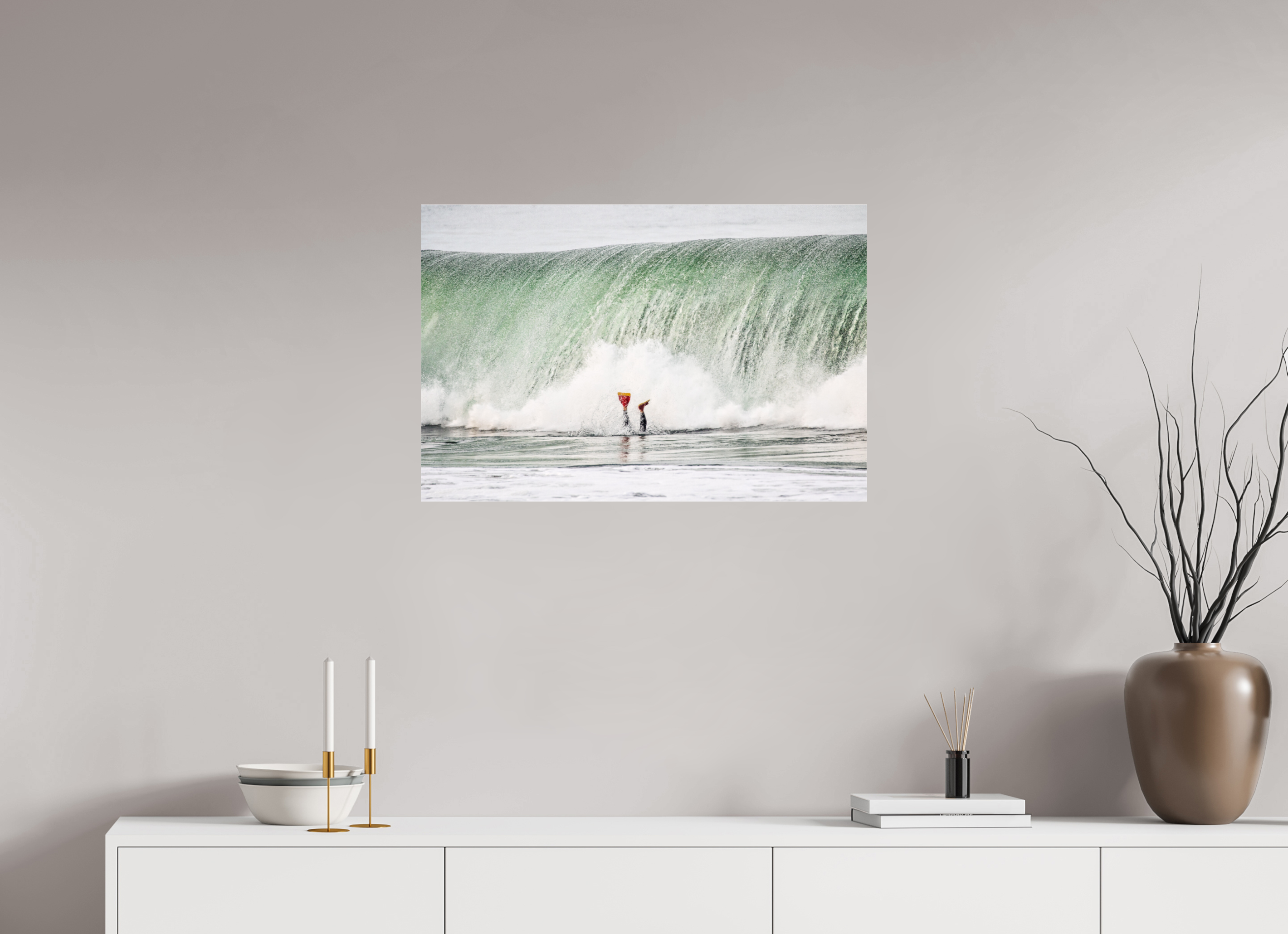 30 x 20″, Photo Print Under Acrylic Glass Fins UP!