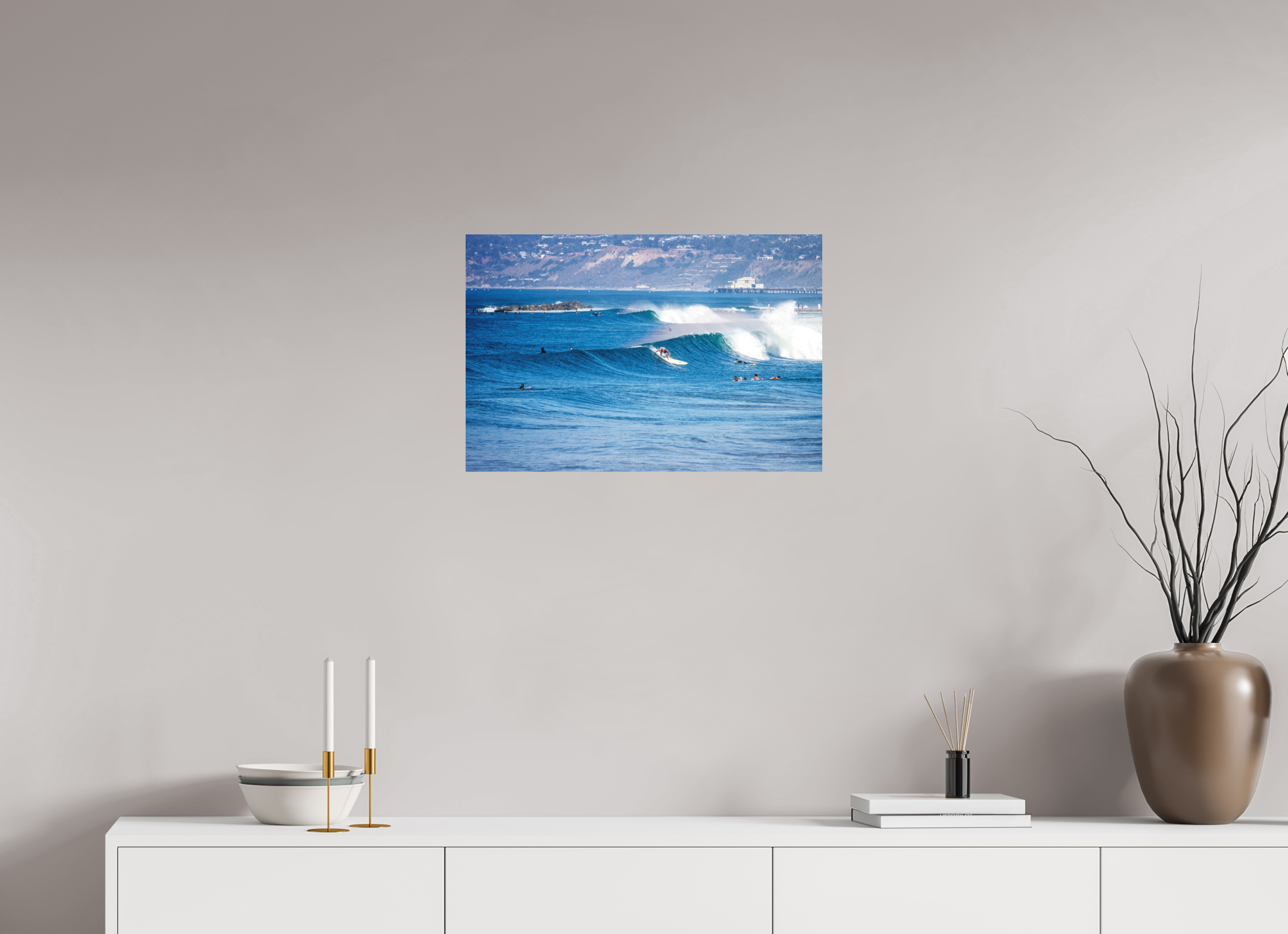 24 x 16″, Aluminum Dibond Venice Breakwater from Pier View