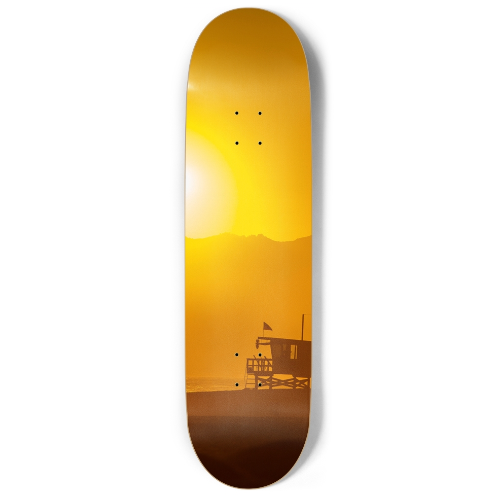 Orange Sunset Lifeguard Stand